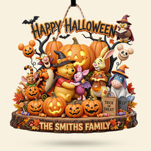 Load image into Gallery viewer, "A Little Spooky, Big Love" - Personalized Halloween Acrylic Sign - Custom Gift for Families and Friends
