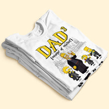 Load image into Gallery viewer, Personalized Dad T-Shirt: Manager of Mischief - Simpson Family Hogwarts Edition
