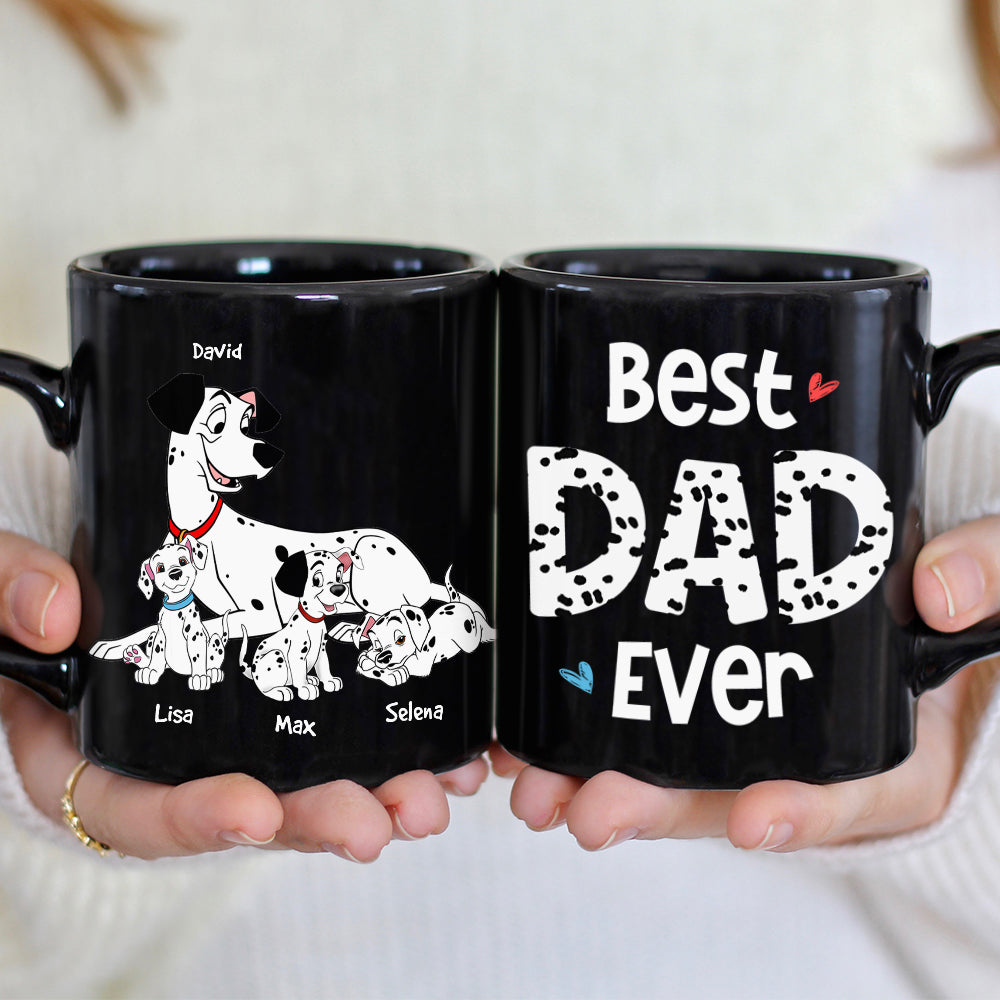 Best Dad Ever Personalized Dalmatian Coffee Mug Coffee Mug PopCulturePrints