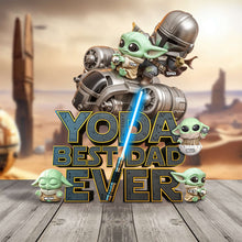 Load image into Gallery viewer, Yoda Best Dad Ever - Personalized Acrylic Plaque for Dad, Grandpa &amp; More Shaped Plaques PopCulturePrints
