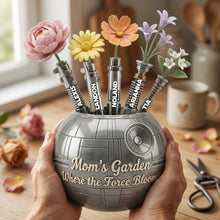 Load image into Gallery viewer, “Mom’s Garden: Where the Force Blooms” - Personalized Acrylic Plaque Gift for Mom, Grandma, and Special Women Shaped Plaques PopCulturePrints
