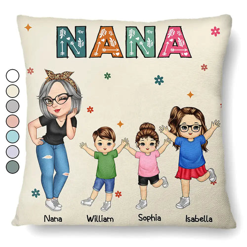 Nana's Love: Personalized Pillow for Grandma & Kids Pillow PopCulturePrints