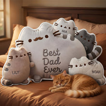Load image into Gallery viewer, "Best Dad Ever" - Custom Shape Pillow - Personalized Gift for Dad, Grandpa, and More Pillow PopCulturePrints
