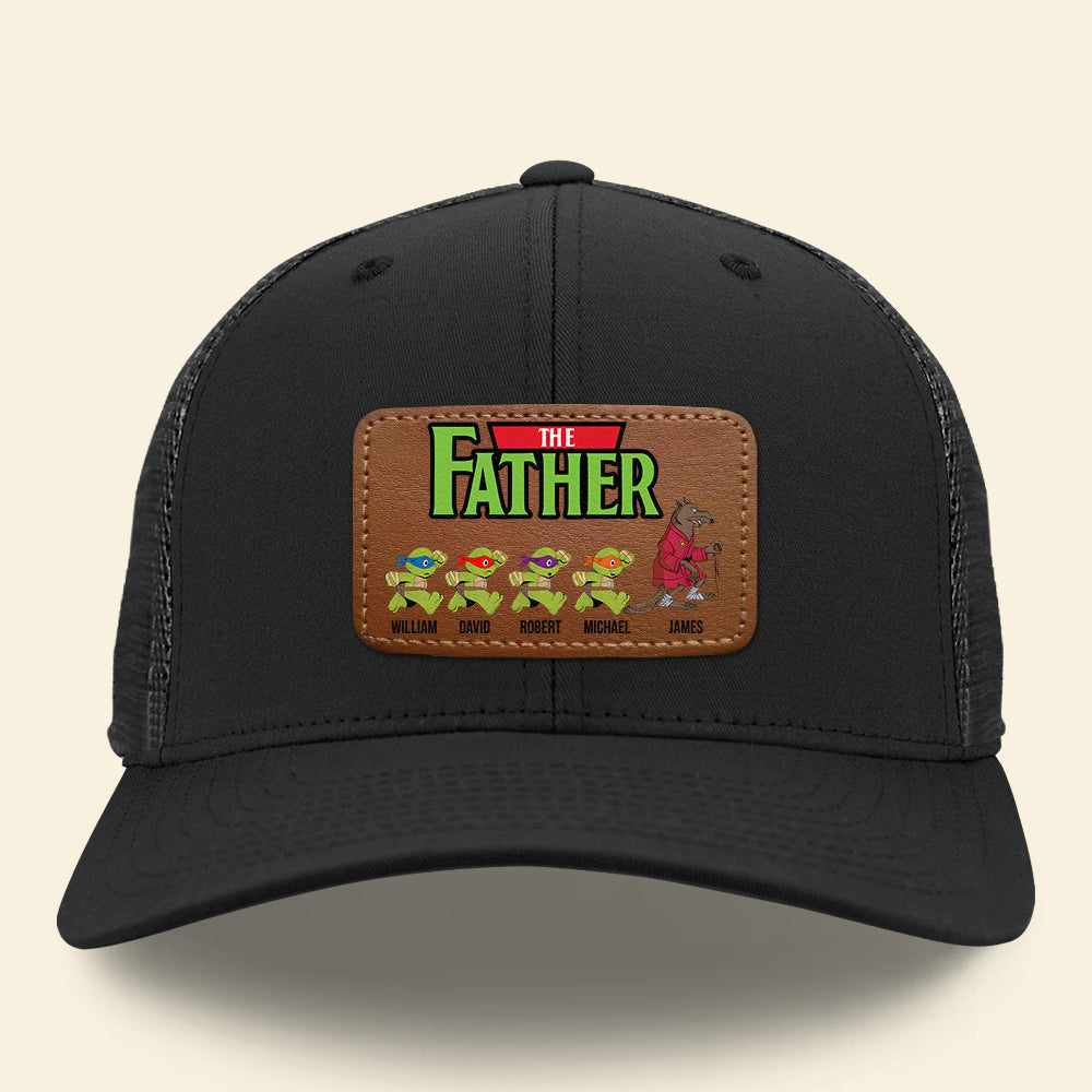 Custom Father's Day Leather Patch Hat - Pop Culture Inspired