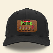 Load image into Gallery viewer, Custom Father&#39;s Day Leather Patch Hat - Pop Culture Inspired
