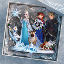 Load image into Gallery viewer, "Let It Snow!" - Magical Winter Family Acrylic Christmas Tree Topper - Personalized Gift for All Ages Ornament PopCulturePrints
