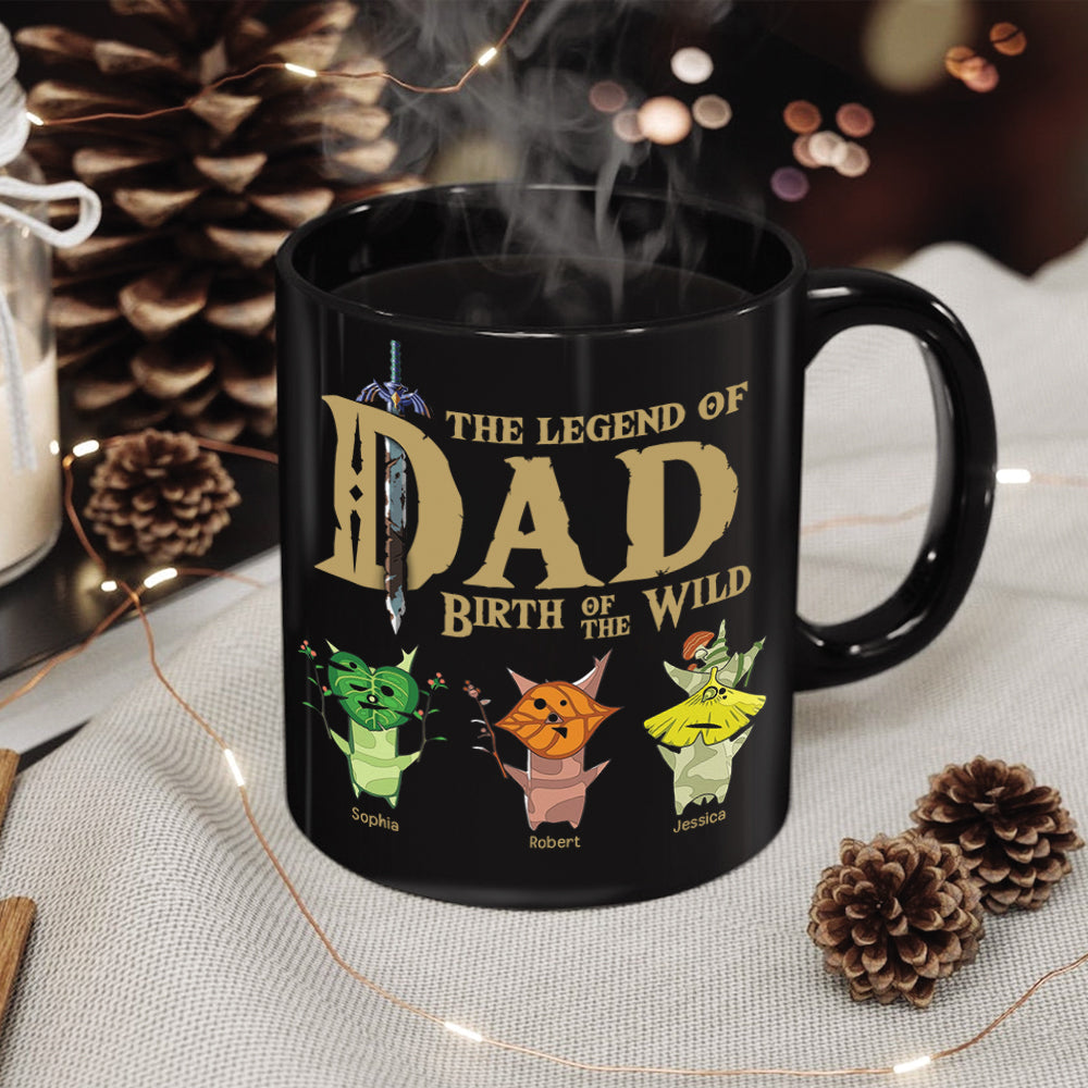 The Legend of Dad: Birth of the Wild Personalized Black Mug Coffee Mug PopCulturePrints