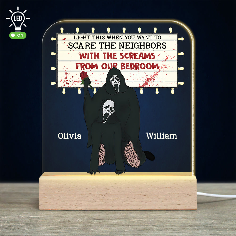 Personalized Horror Romance LED Light - Movie Fan Gift for Valentine's Day Gifts Led Night Light PopCulturePrints