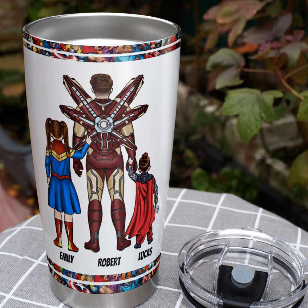 Daddy The One And Only Personalized Superhero Tumbler