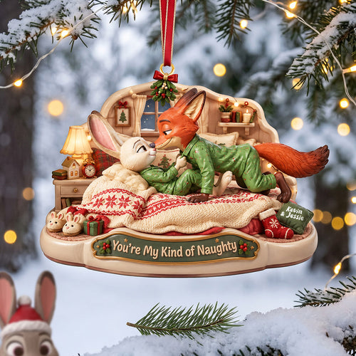 You're My Kind of Naughty - Personalized Couples Acrylic Ornament Ornament PopCulturePrints