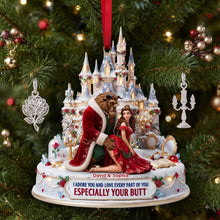 Load image into Gallery viewer, "I Adore You and Love Every Part of You – Personalized Christmas Ornament for Couples" Ornament PopCulturePrints
