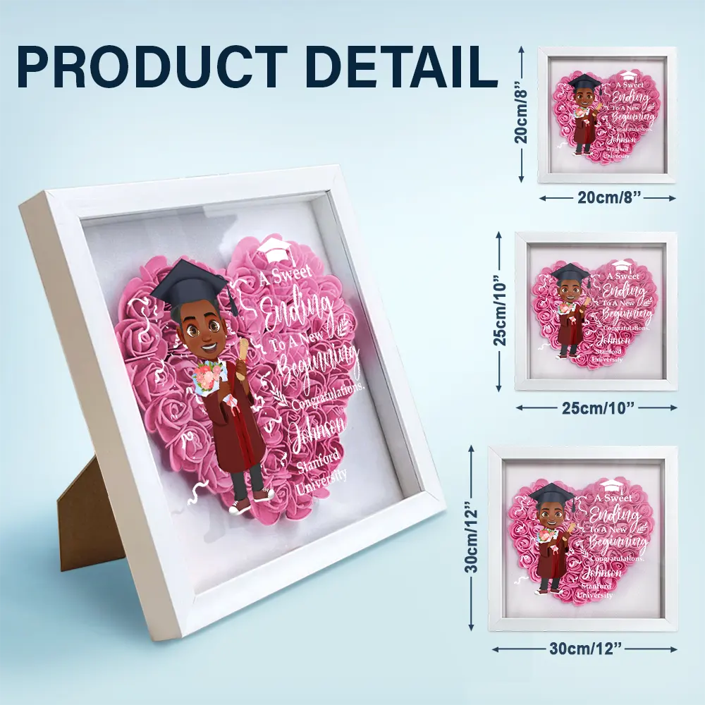The Beauty Of The Future - Personalized Flower Shadow Box for Graduation Flower Shadow Box PopCulturePrints