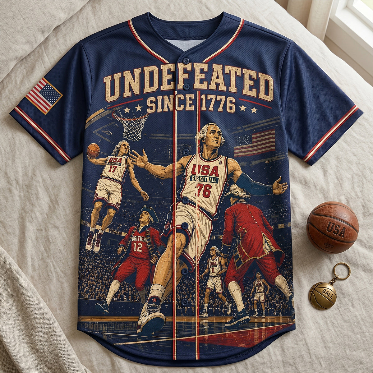 "Celebrate Freedom & Champions!" - USA 250th Anniversary Jersey - Personalized Gift for Basketball Lovers AOP Products PopCulturePrints
