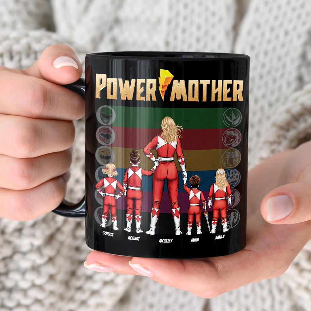 Custom Power Mother Coffee Mug - Personalized Gift for Super Moms Coffee Mug PopCulturePrints