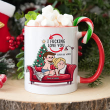 Load image into Gallery viewer, Naughty Couple Personalized Christmas Mug | Fun Holiday Gift | Valentine&#39;s Day Gifts Coffee Mug PopCulturePrints
