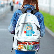 Load image into Gallery viewer, &quot;Ready to Crush 1st Grade&quot; - Cute Monster Backpack - Personalized Gift for Kids Backpack PopCulturePrints
