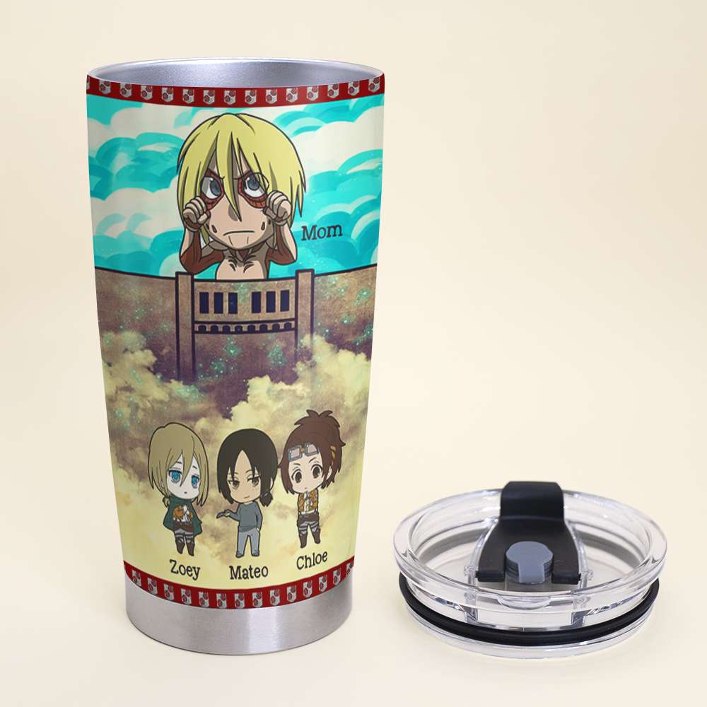 Personalized Tumbler for Mom - A Titan of Love Tumbler Cup PopCulturePrints