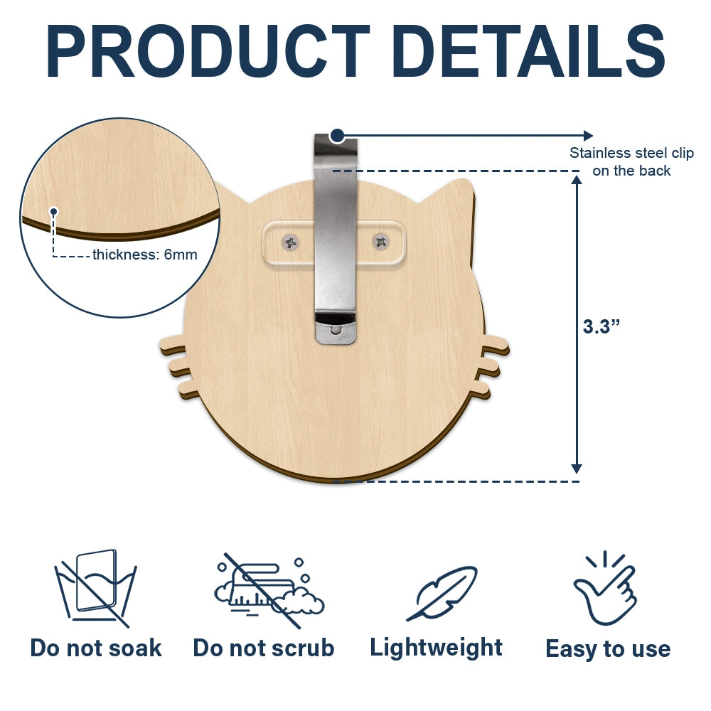 Drive Safe Mom, We Meow You! - Personalized Custom 3D Cat Car Visor Clip, Perfect Gift for Cat Moms Car Visor Clip PopCulturePrints