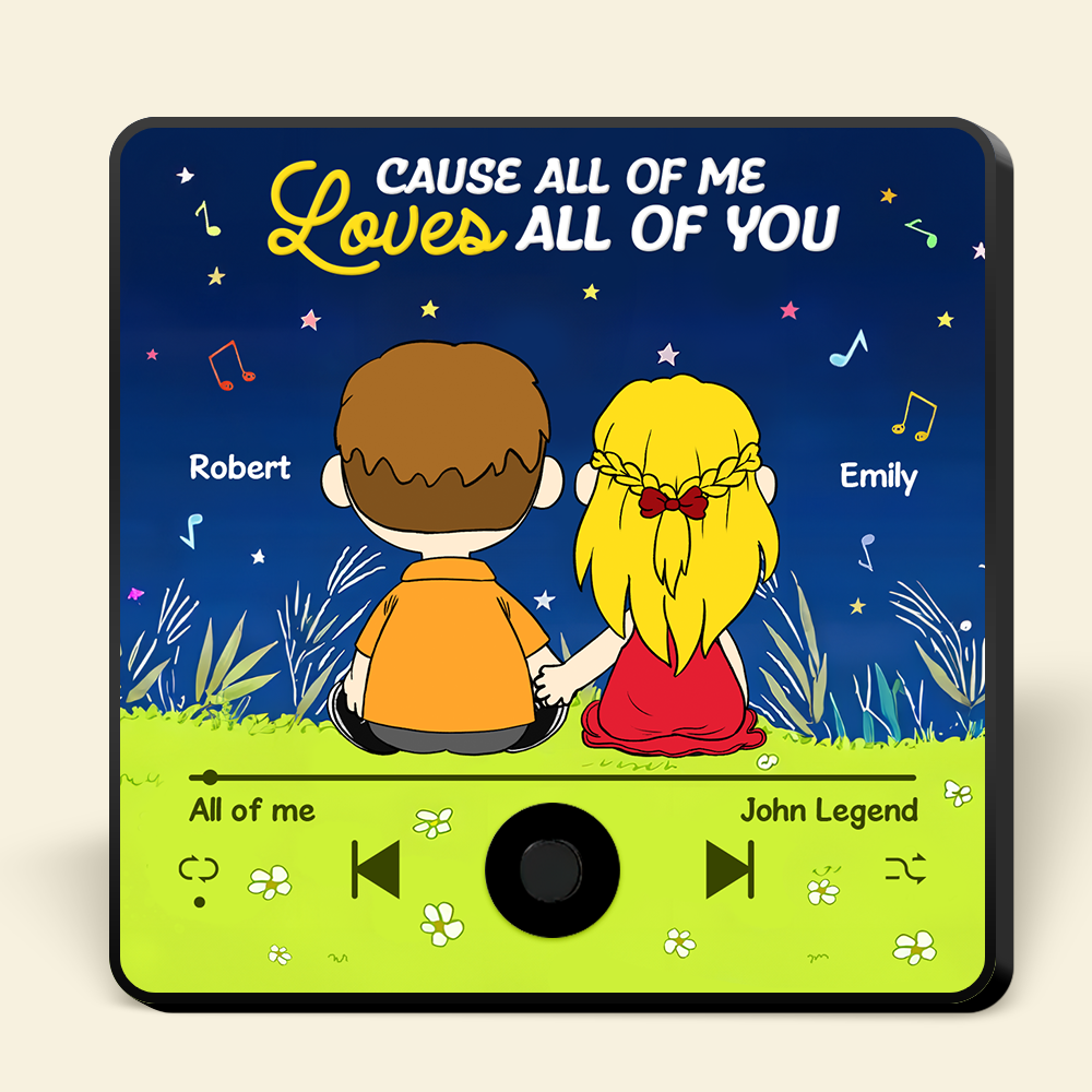 Custom Music Gifts for Couples - 'All of Me' Fridge Magnet | Valentine's Day Gifts Fridge Magnet PopCulturePrints