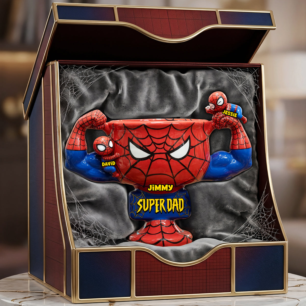 Super Dad: The Ultimate Personalized Gift for Marvel Fans - Customizable Plaque for Dads Shaped Plaques PopCulturePrints