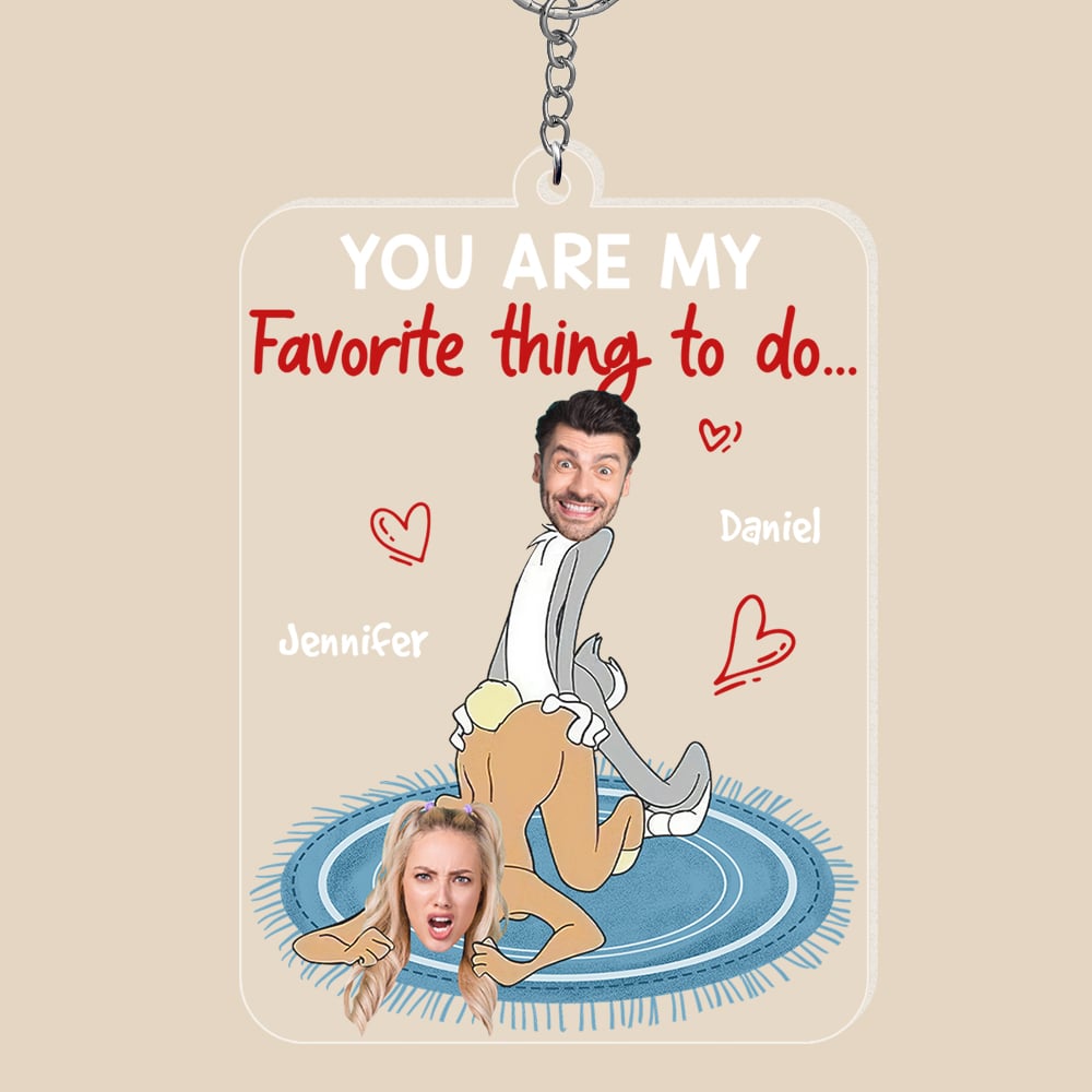 Personalized Couple Keychain - You Are My Favorite Gift Keychains PopCulturePrints