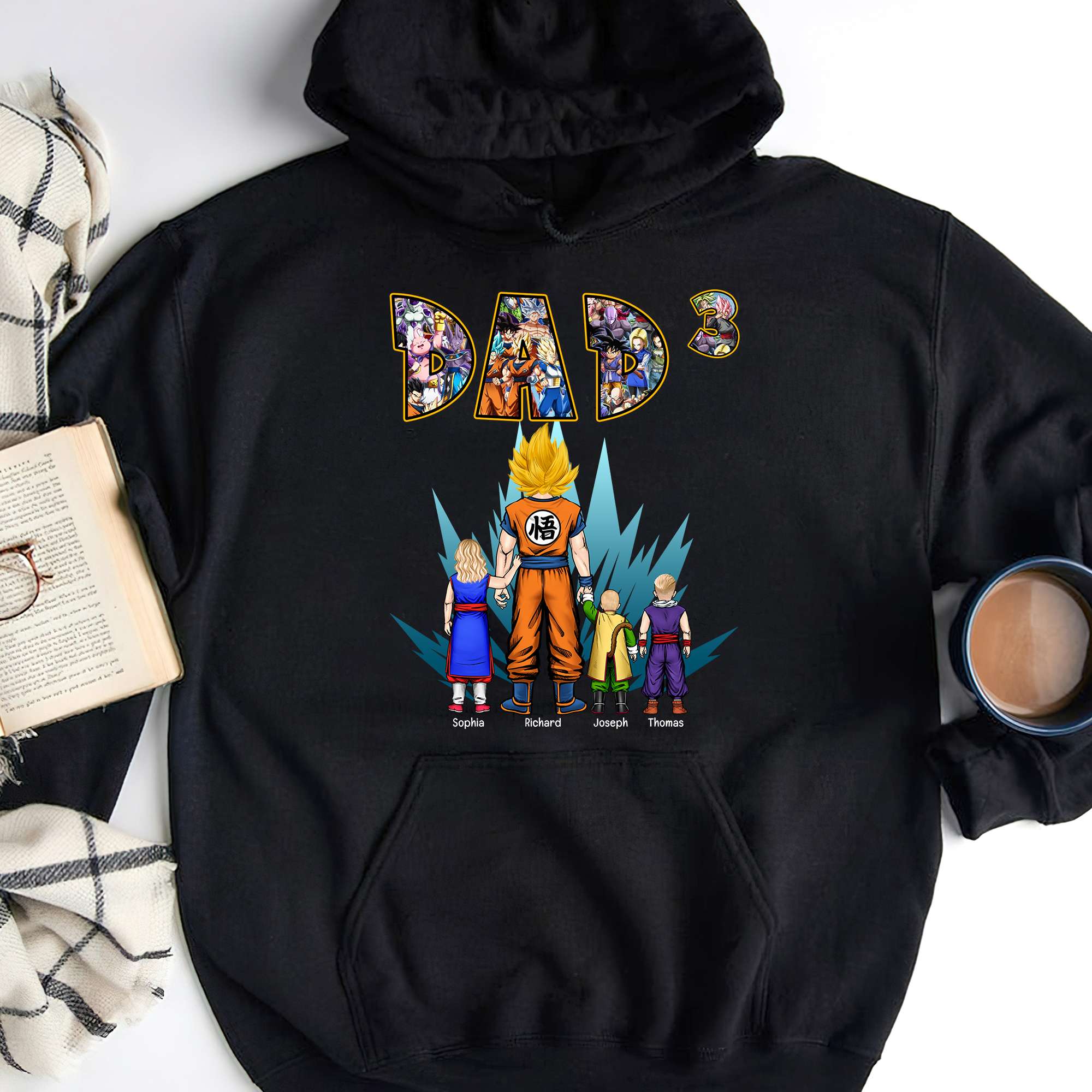 Personalized Dragon Ball Z Dad and Kids T-Shirt