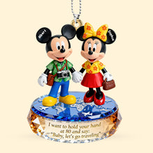 Load image into Gallery viewer, I Want to Hold Your Hand at 80 - Personalized Travel Couple Car Ornament Ornament PopCulturePrints

