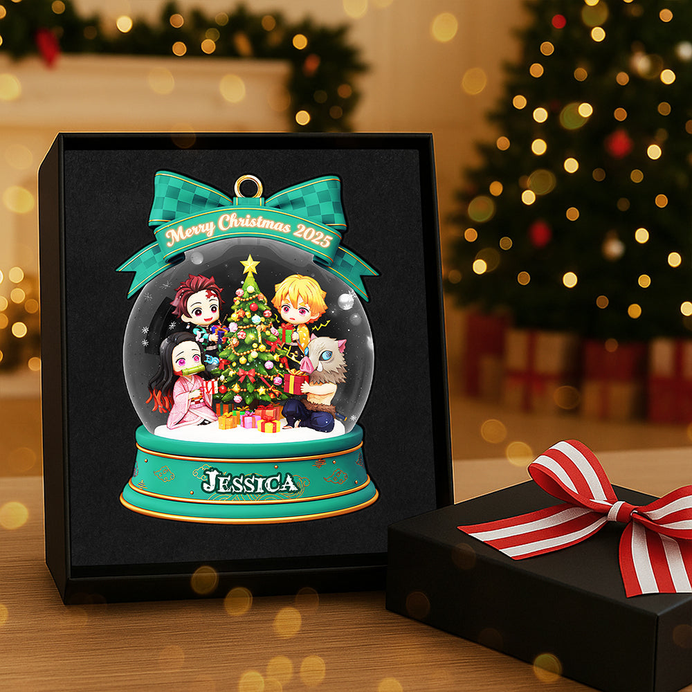 Celebrate Christmas with Personalized Joy - Darkness Hunter Custom Shape Acrylic Ornament Ornament PopCulturePrints