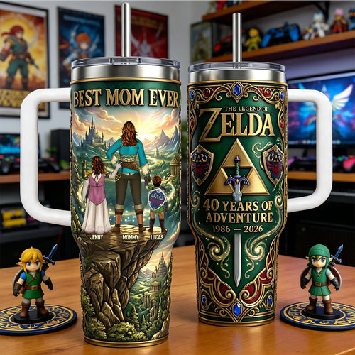 Best Mom Ever - Personalized Legendary Adventure Mom Tumbler | Custom Gift for Mom, Grandma, and More Tumbler Cup PopCulturePrints