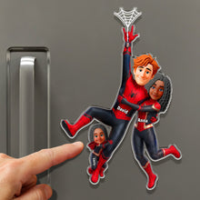 Load image into Gallery viewer, Hold On Tight! Create Lasting Memories with Our Fun Family Fridge Magnet - Personalized Gift for Family and Friends
