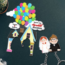 Load image into Gallery viewer, Personalized Couple Key Holder - Valentine's Day Gifts - Greatest Adventure Gift Key Holder PopCulturePrints
