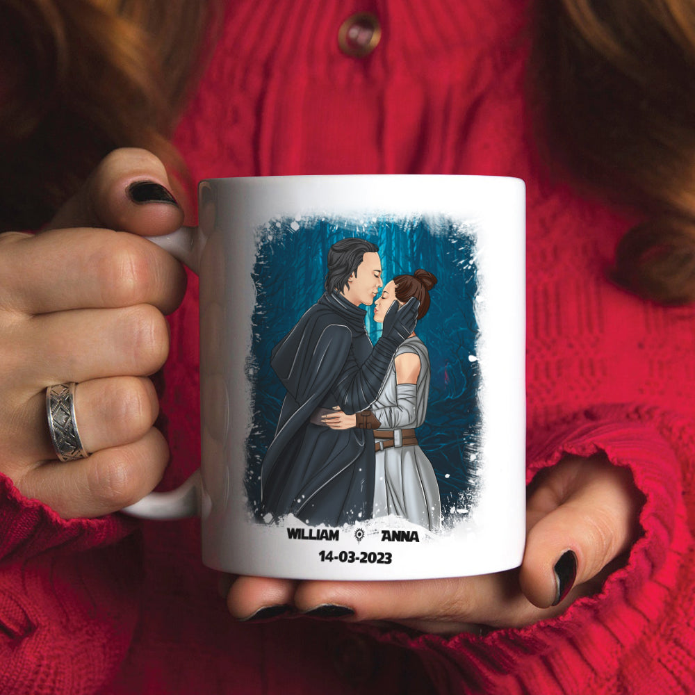 Personalized Galactic Love Mug for Couples - Custom Names & Date | Valentine's Day Gifts Coffee Mug PopCulturePrints