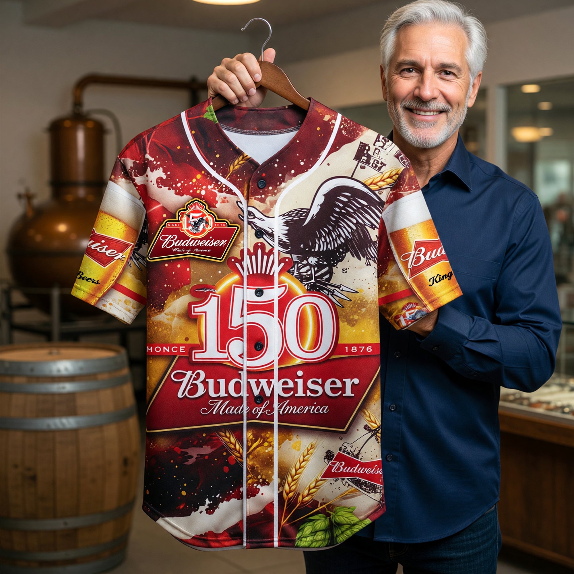 "Celebrate the Drinking Legend" - Personalized Jersey Shirt - Custom Gift for Beer Lovers, Dads, and Friends