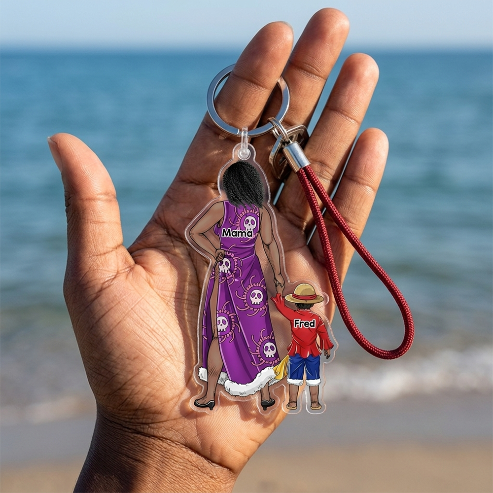 “Mom's Crew: A Unique Tribute to Mothers” - Personalized Keychain, Perfect Gift for Mom & Grandma Keychains PopCulturePrints