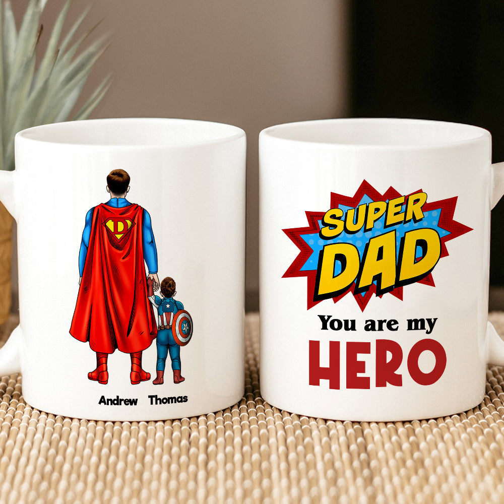 Super Dad Personalized Coffee Mug - Father's Day Gift Coffee Mug PopCulturePrints