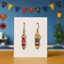 Load image into Gallery viewer, &quot;Great Teachers Inspire Great Minds&quot; - Super Teacher Earrings, Personalized Gifts for Educators Earrings PopCulturePrints
