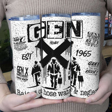 Load image into Gallery viewer, Personalized Gen X Sarcasm Skinny Tumbler - Custom Design Tumbler Cup PopCulturePrints
