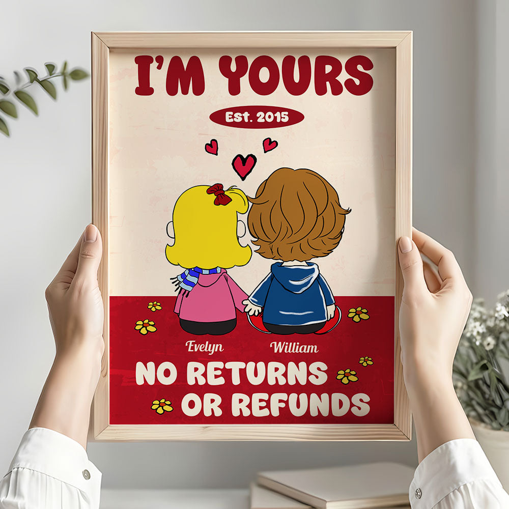 Personalized Couple Canvas Print - 'I'm Yours' Anniversary Gift Poster & Canvas PopCulturePrints