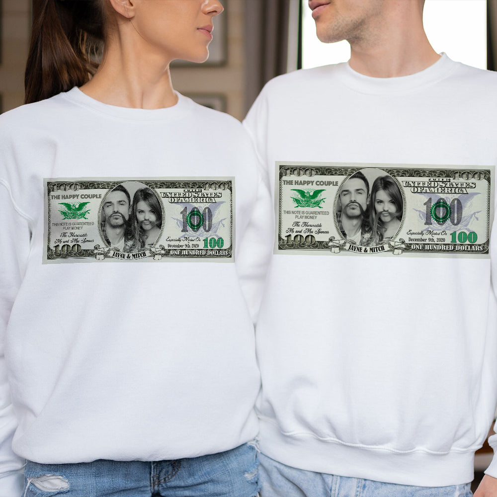Custom Photo Gift Shirt for Couples - The Happy Couple Shirts PopCulturePrints
