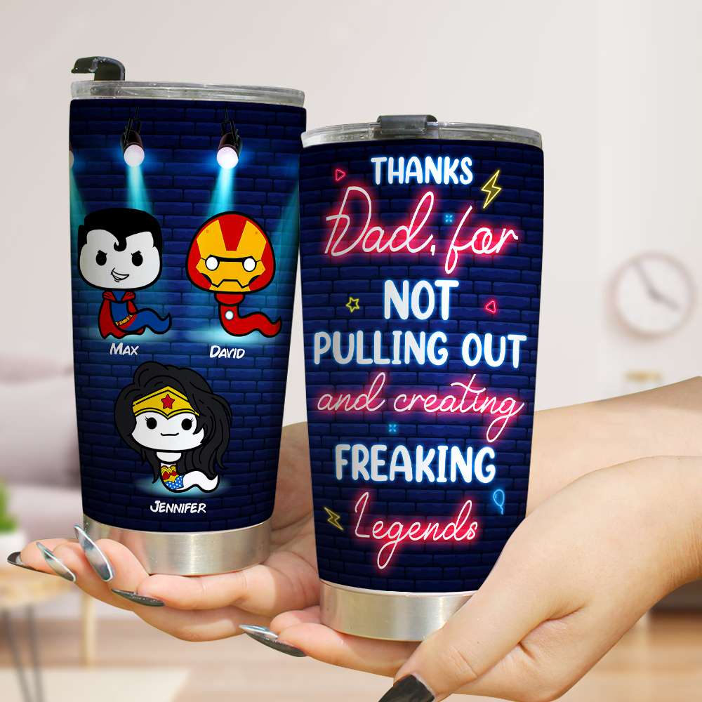 Personalized Dad Thank You Tumbler - Superhero Edition