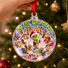 Load image into Gallery viewer, “A Grinchy Twist on Tradition” - Tiny Christmas Town Ornament, Personalized Gift for Family &amp; Friends
