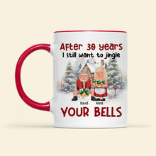 Load image into Gallery viewer, Personalized Accent Mug - Jingle Your Bells Gift for Couples | Valentine&#39;s Day Gifts Coffee Mug PopCulturePrints
