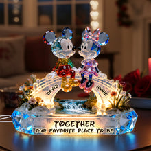 Load image into Gallery viewer, Together - Our Favorite Place to Be - Romantic Couple Acrylic Light Box - Personalized Gift for Couples Light Box PopCulturePrints
