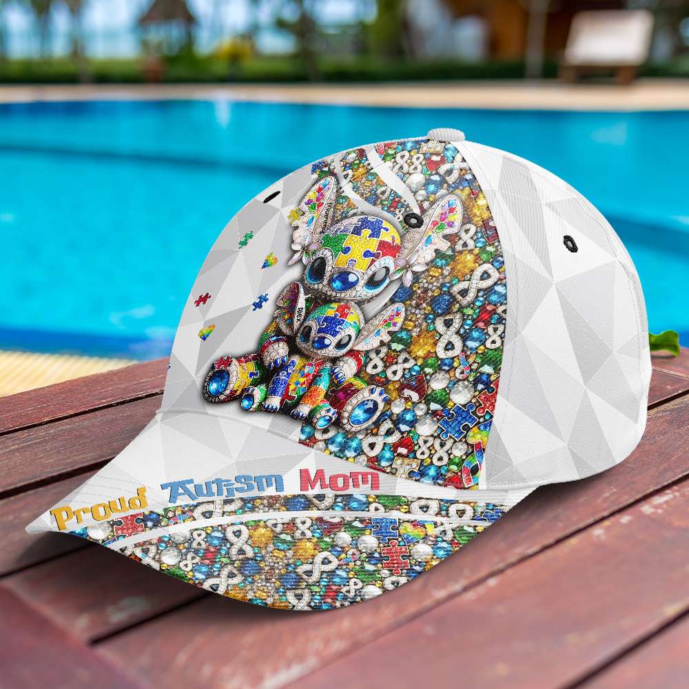 Proud Autism Mom Classic Cap - Personalize with Love Caps PopCulturePrints