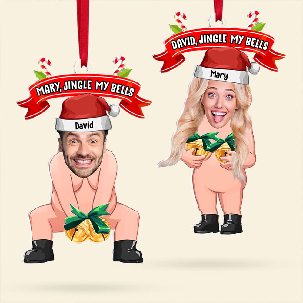 Jingle My Bells - Custom Couple Christmas Ornaments Ornament PopCulturePrints
