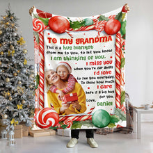 Load image into Gallery viewer, Personalized Christmas Hug Blanket for Grandma Blanket PopCulturePrints
