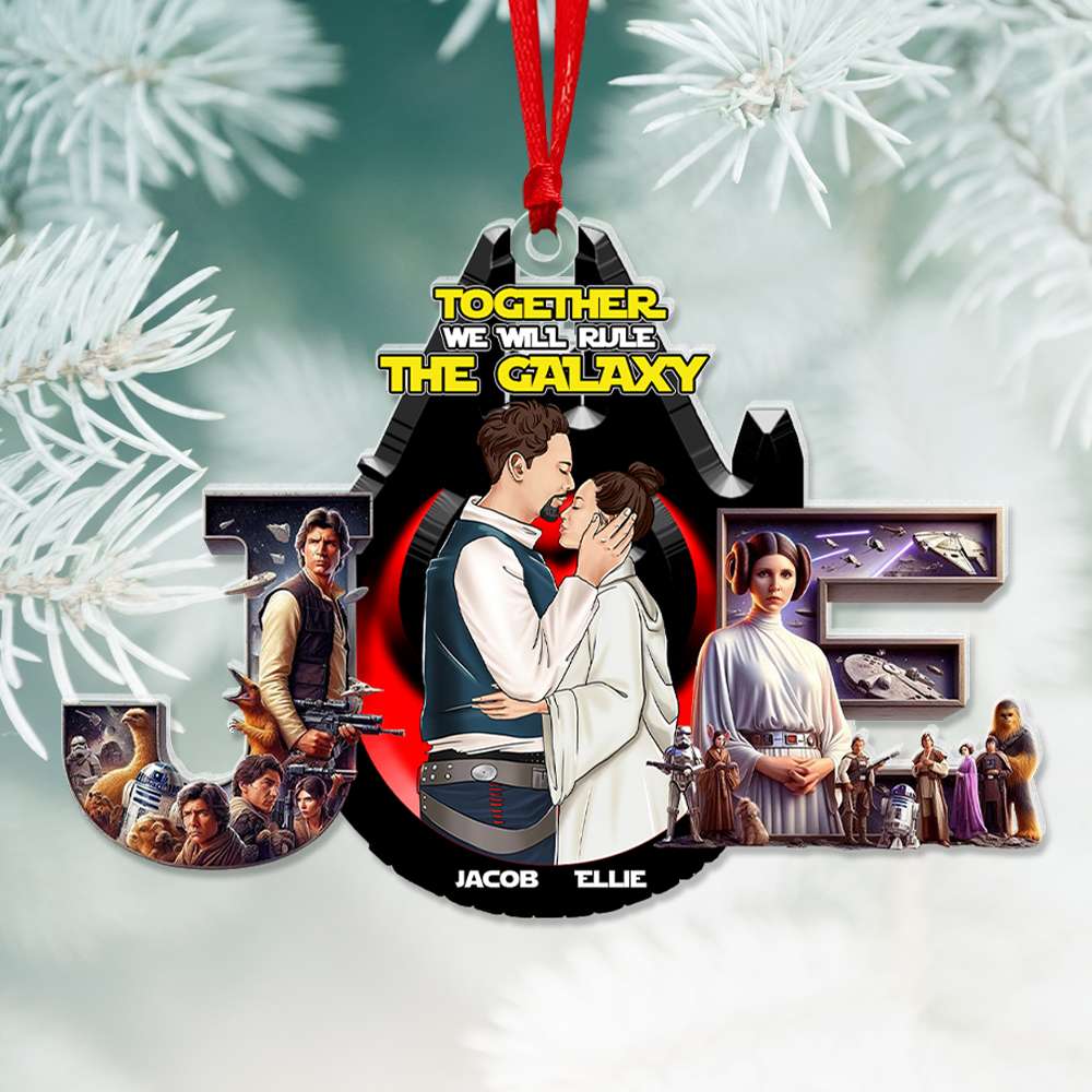 Custom Galaxy Couple Ornament - Personalized Acrylic Gift for Valentine's Day Gifts Ornament PopCulturePrints
