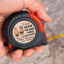 Load image into Gallery viewer, Personalized Couple's Tape Measure - Make Me Crazy Tape Measures PopCulturePrints
