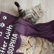 Load image into Gallery viewer, Life Is Better With Your Dog - Personalized Pet Blanket for Dog Lovers Pet Blanket PopCulturePrints
