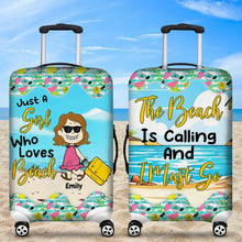 Load image into Gallery viewer, Personalized Beach Lover Suitcase Cover
